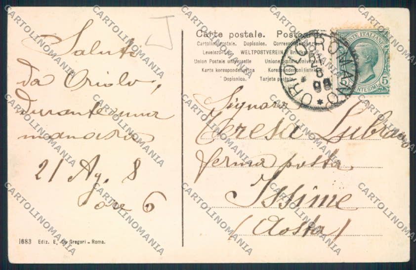Viterbo Oriolo Romano cartolina MV1565 – retro