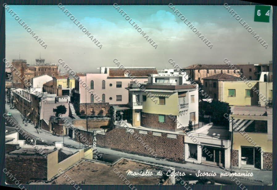Viterbo Montalto ADESIVO Foto FG cartolina MV1586 – fronte