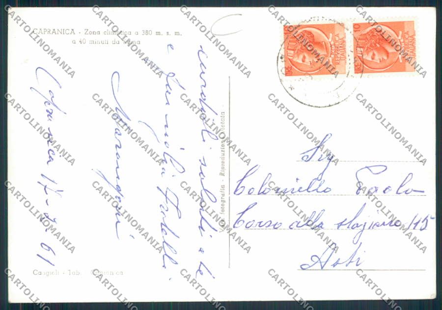 Viterbo Capranica ADESIVO Foto FG cartolina MV1610 – retro