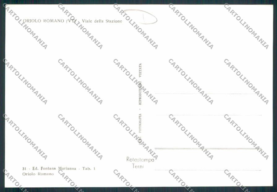 Viterbo Oriolo ADESIVO Foto FG cartolina MV1623 – retro