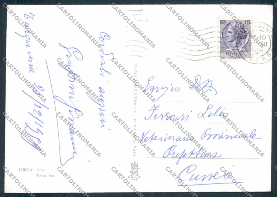 Viterbo Tarquinia Foto FG cartolina MV1629 – retro