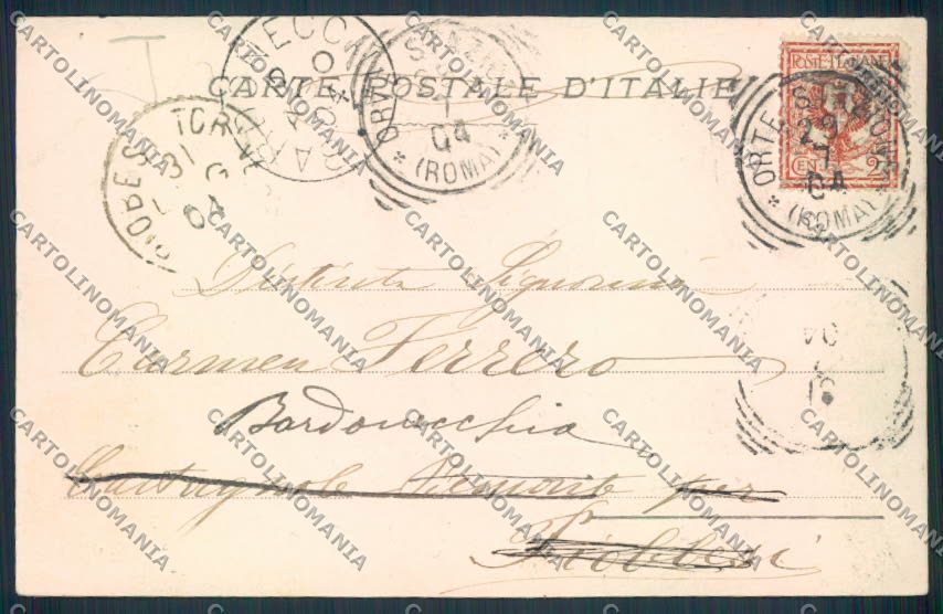 Viterbo Orte Chiusi cartolina MV1643 – retro