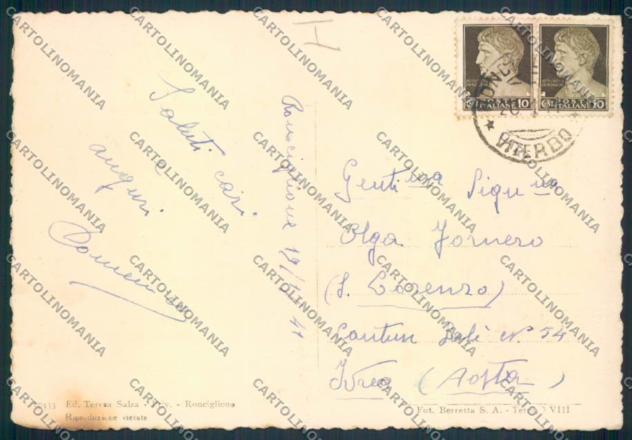 Viterbo Ronciglione Farmacia FG cartolina MV1659 – retro