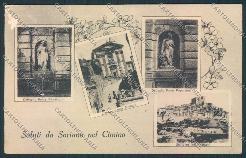 Viterbo Soriano nel Cimino ABRASA cartolina MV1664 – fronte