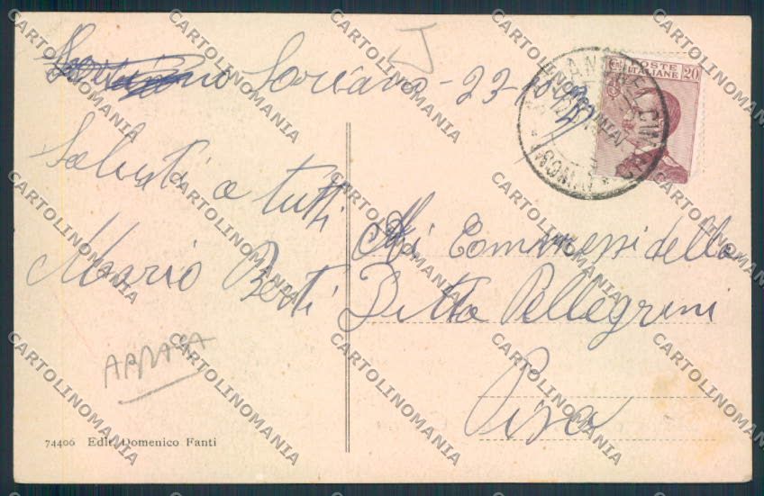 Viterbo Soriano nel Cimino ABRASA cartolina MV1664 – retro