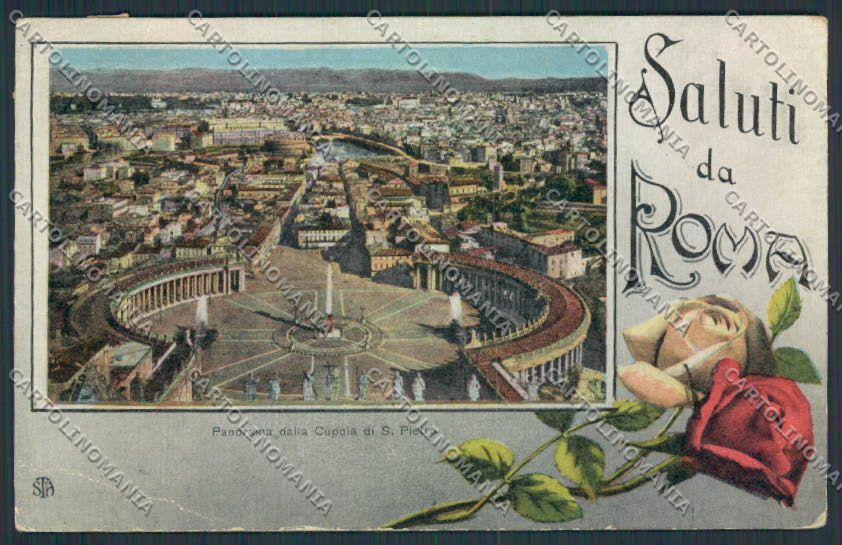 Roma Città Saluti da PIEGHINE cartolina MV1736 – fronte