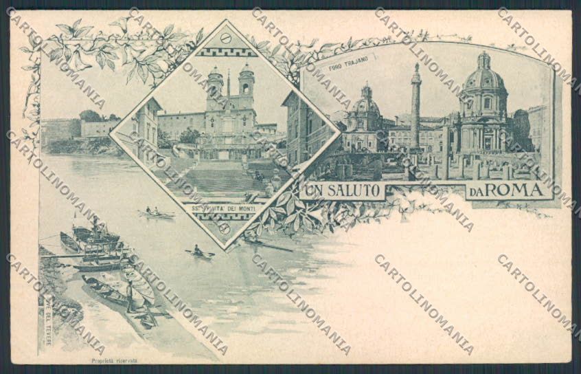 Roma Città Saluti da Gruss ABRASA cartolina MV1760 – fronte