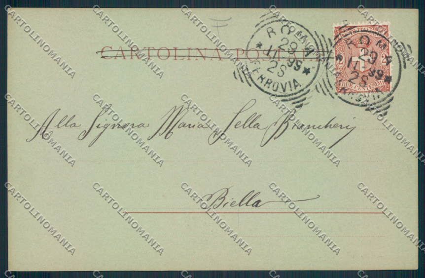 Roma Città 1899 cartolina MV1783 – retro