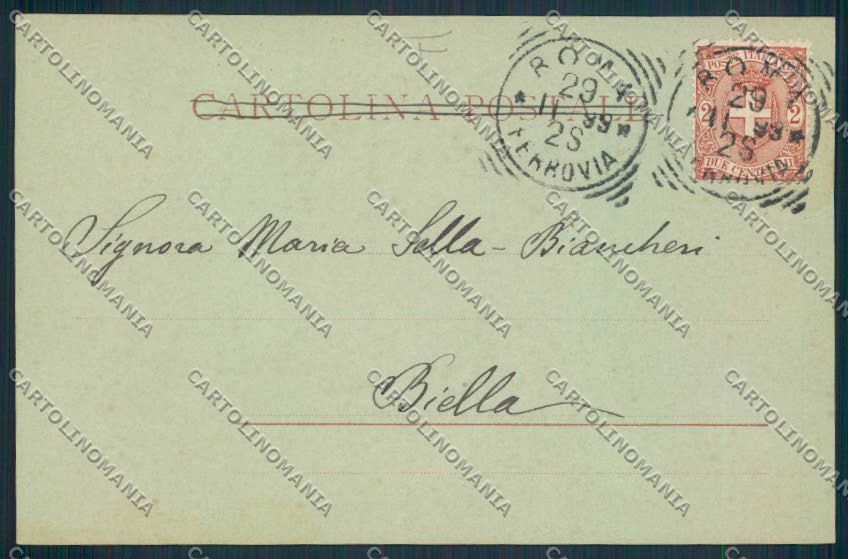 Roma Città 1899 cartolina MV1786 – retro
