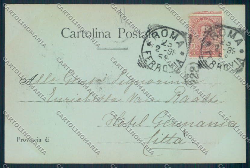 Roma Città 1899 cartolina MV1788 – retro
