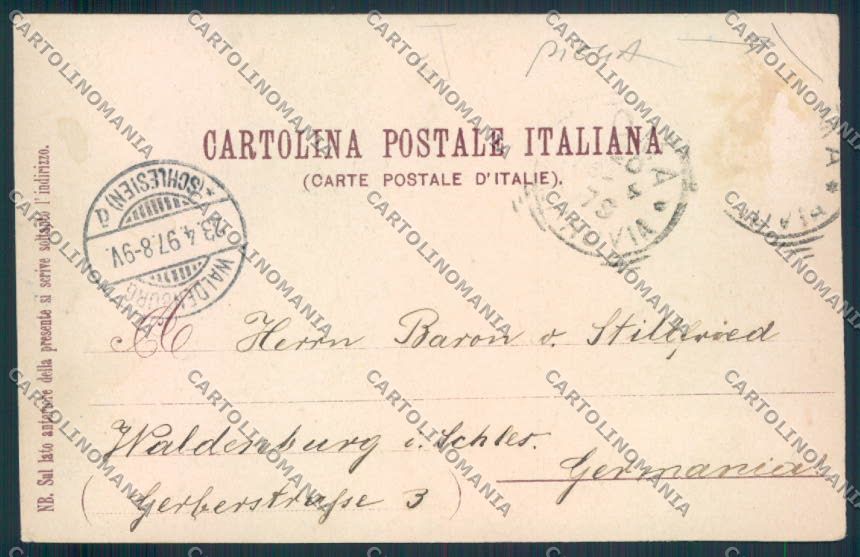 Roma Città 1897 PIEGA cartolina MV1789 – retro