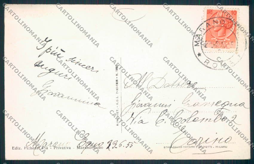 Roma Marano Equo cartolina MV1792 – retro