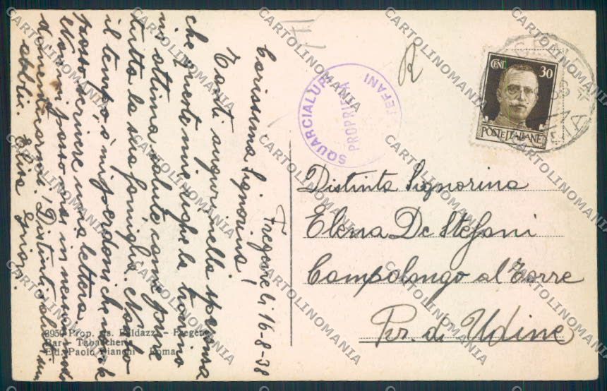 Roma Fregene cartolina MV1798 – retro