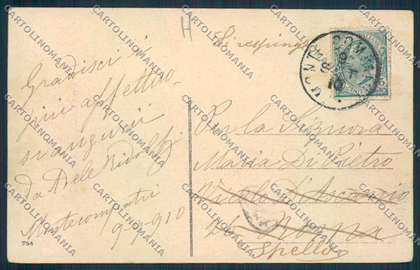 Roma Montecompatri cartolina MV1808 – retro