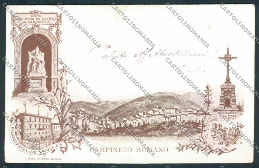 Roma Carpineto Romano RIPARATA cartolina MV1825 – fronte
