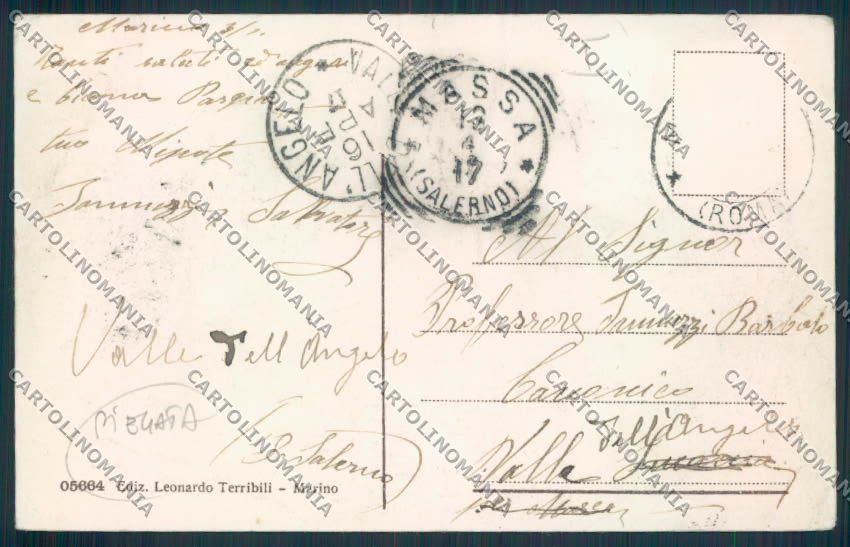 Roma Marino PIEGATA Stazione cartolina MV1827 – retro