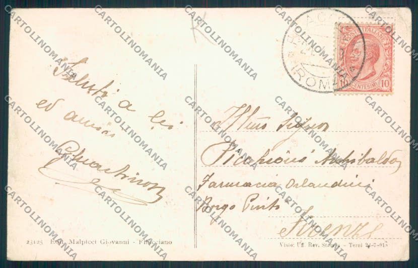 Roma Filacciano cartolina MV1869 – retro