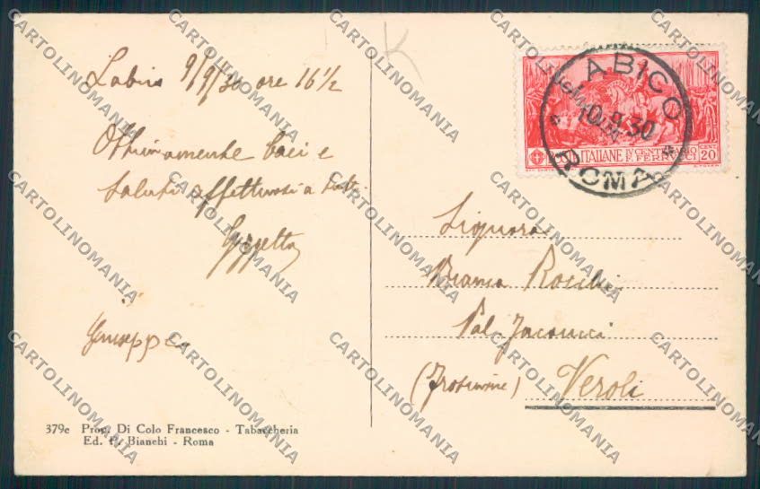 Roma Labico Saluti da cartolina MV1874 – retro