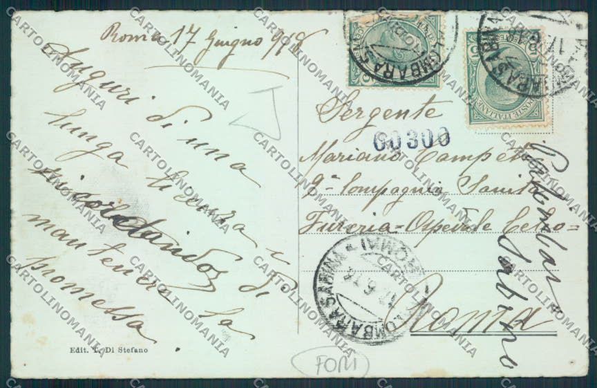 Roma Palombara Sabina Saluti da FORI cartolina MV1898 – retro
