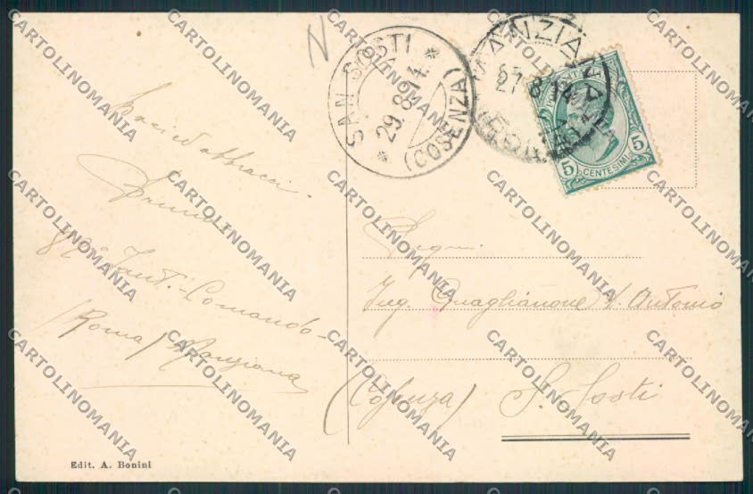 Roma Manziana cartolina MV1908 – retro