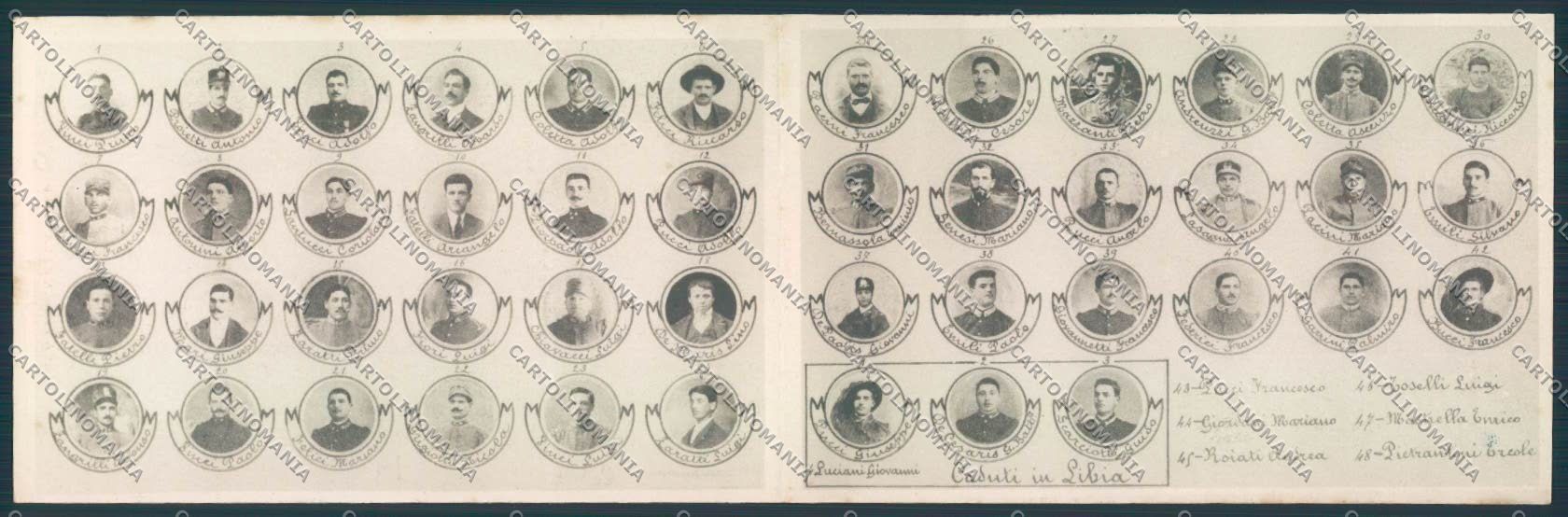 Roma Rocca Priora Doppio ABRASA Libia Cartoncino MV1909 – retro