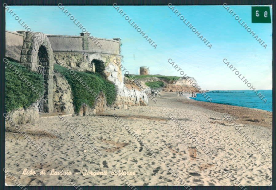 Roma Lido Lavinio ADESIVO Foto FG cartolina MV1914 – fronte