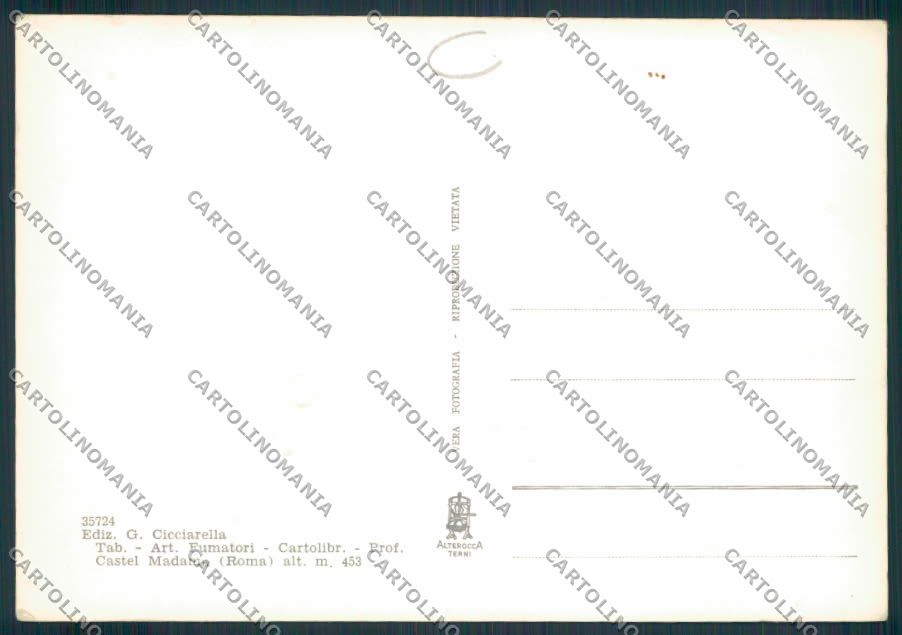Roma Castel Madama Foto FG cartolina MV1922 – retro
