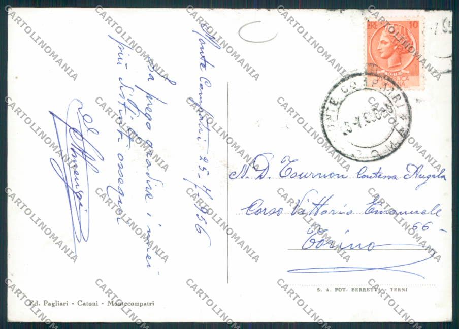Roma Montecompatri Foto FG cartolina MV1934 – retro
