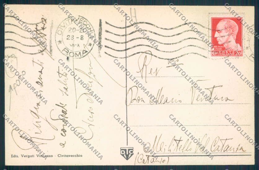 Roma Civitavecchia cartolina MV2015 – retro