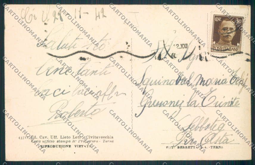 Roma Civitavecchia cartolina MV2023 – retro