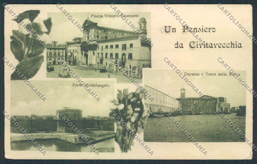 Roma Civitavecchia PIEGHINE cartolina MV2028 – fronte