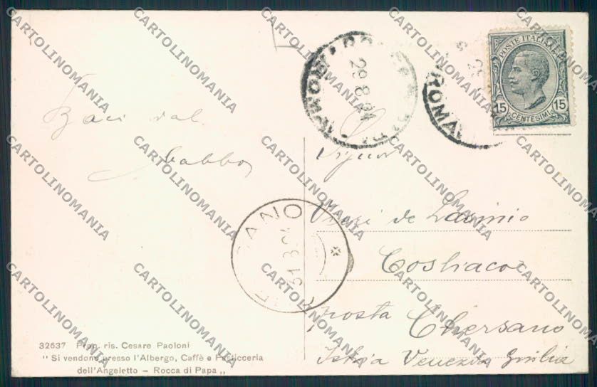 Roma Rocca di Papa cartolina MV2131 – retro