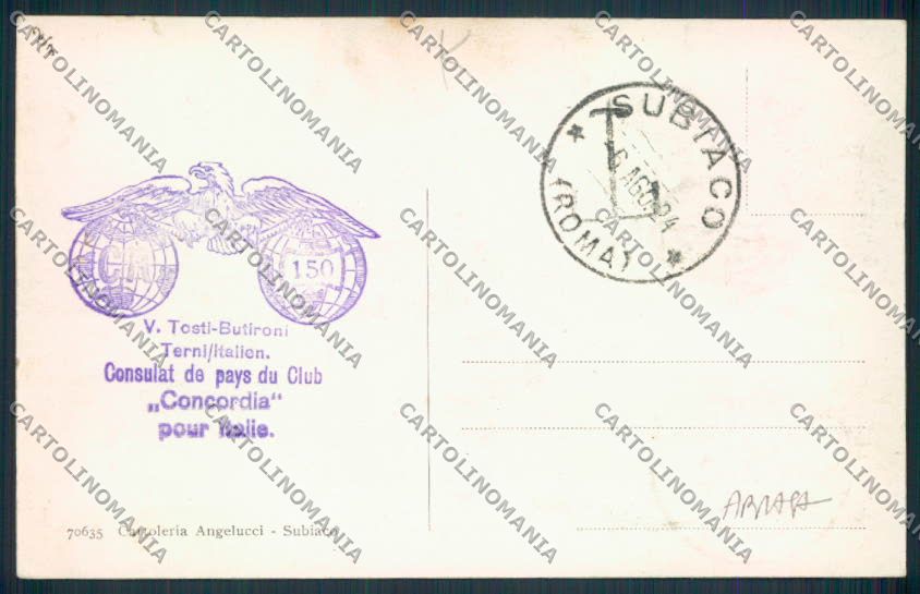 Roma Subiaco ABRASA cartolina MV2148 – retro