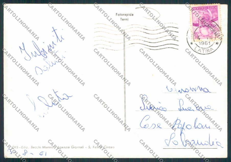 Latina San Felice Circeo Foto FG cartolina MV2186 – retro