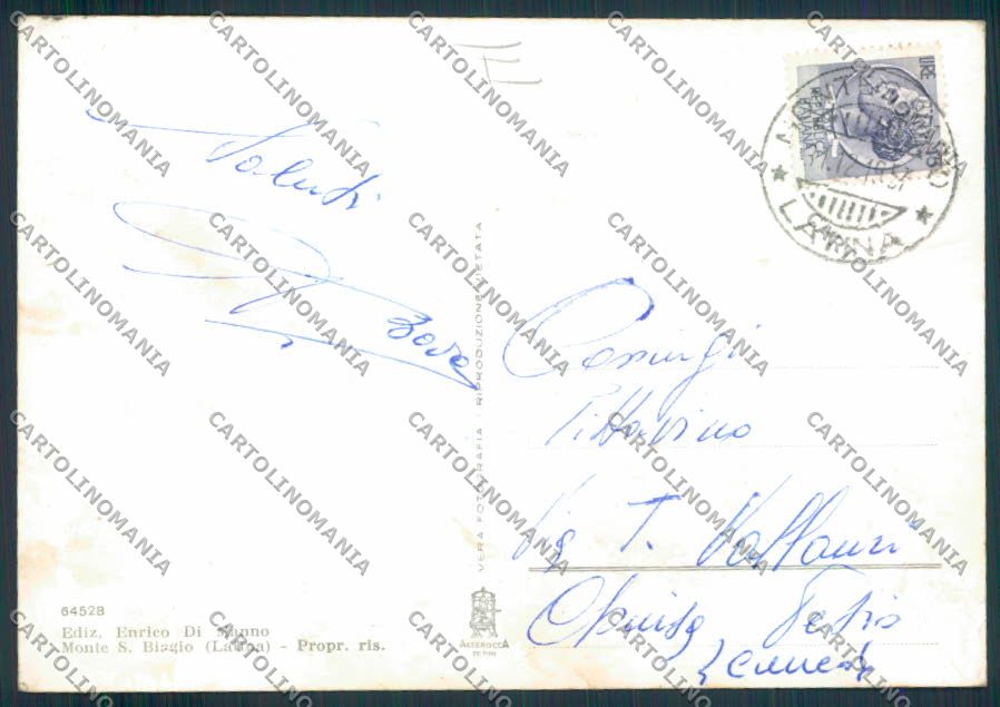 Latina Monte San Biagio Foto FG cartolina MV2188 – retro
