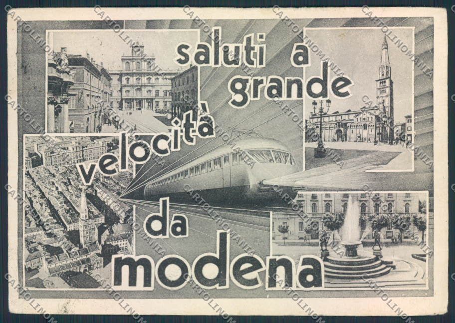 Modena Città Saluti Grande Velocità FG cartolina MV2333 – fronte