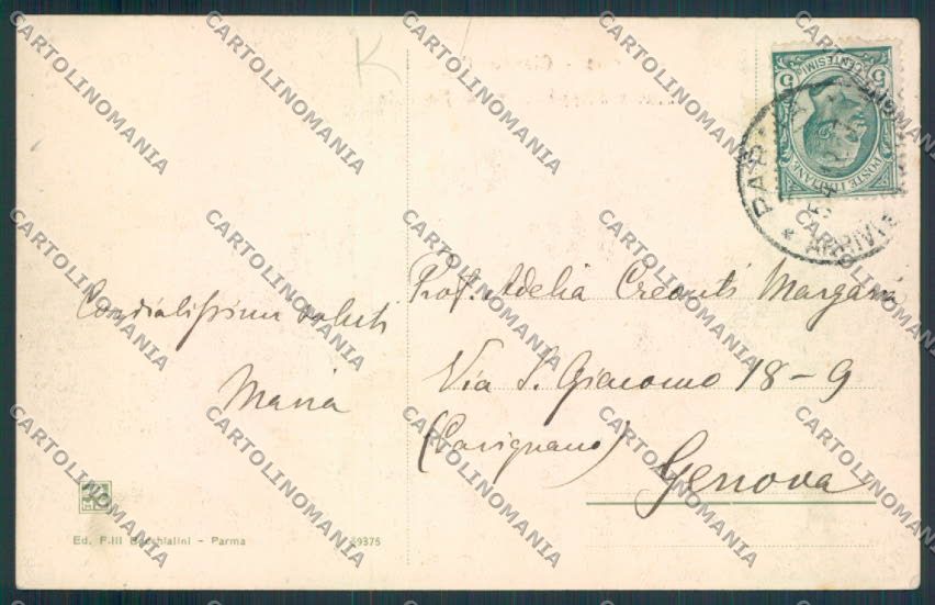 Parma Città Bersaglieri cartolina MV2484 – retro