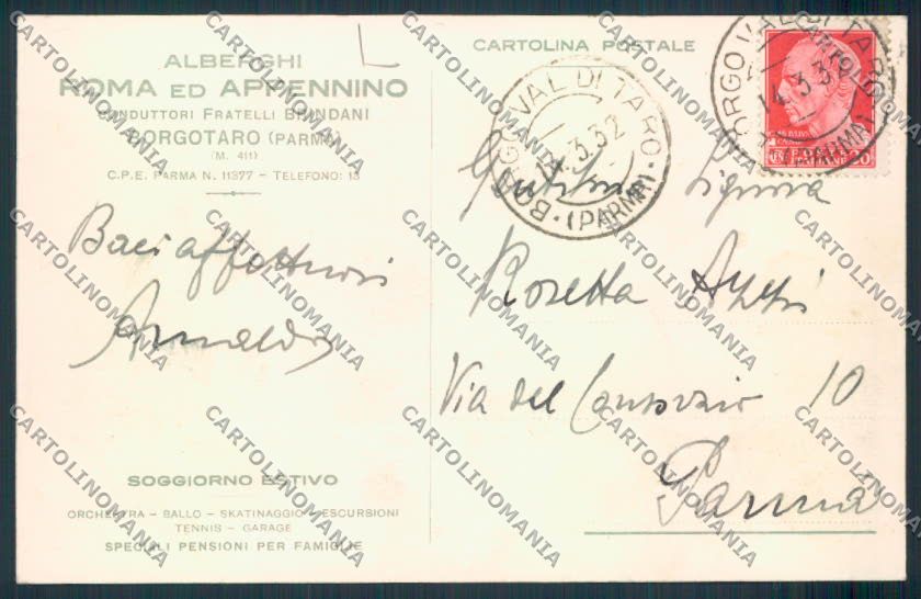 Parma Borgotaro Pubblicitaria cartolina MV2533 – retro