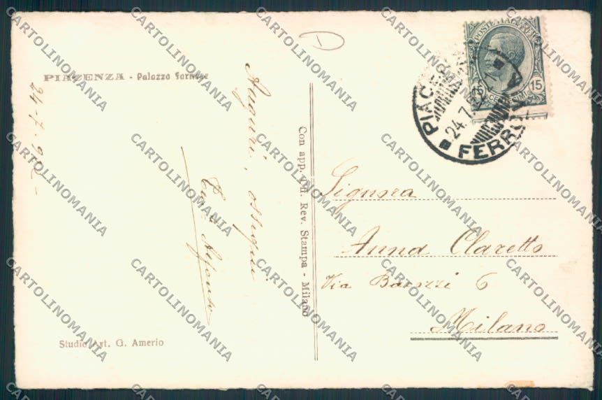 Piacenza Città cartolina MV2571 – retro