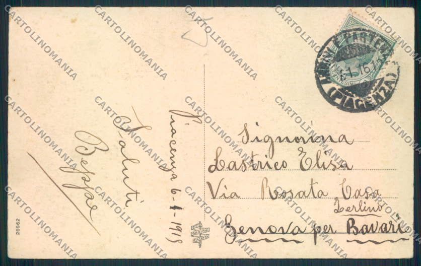 Piacenza Città Saluti da cartolina MV2626 – retro