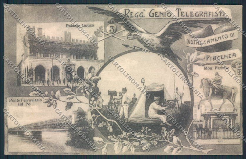Piacenza Città Genio Telegrafisti cartolina MV2640 – fronte