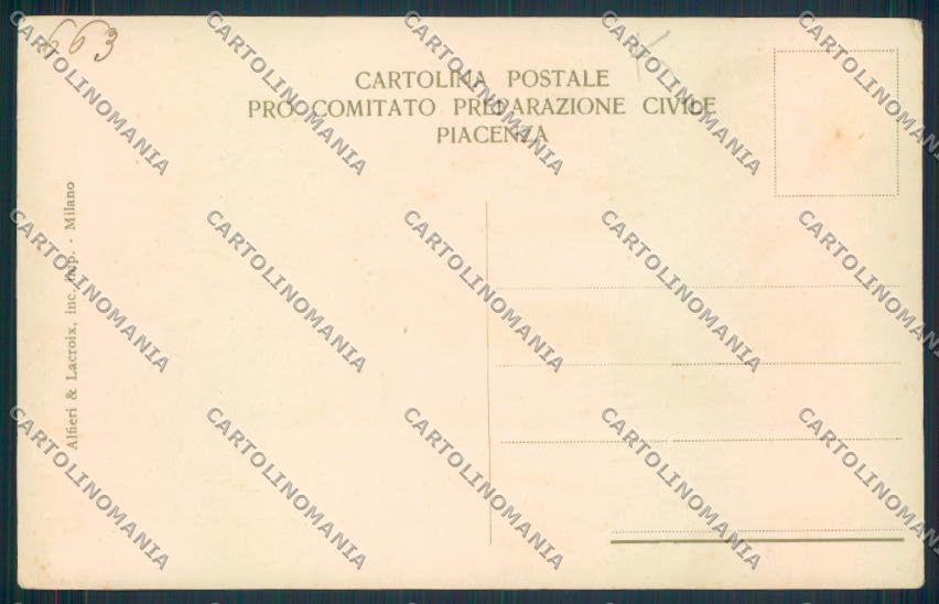Piacenza Preparazione Civile Ambrogio cartolina MV2643 – retro
