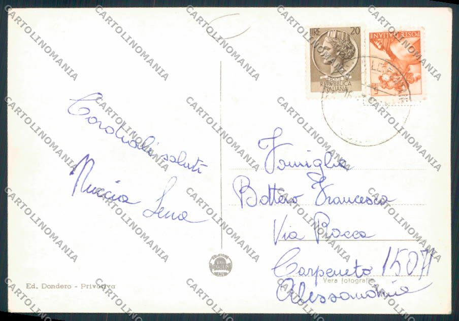 Piacenza Canale Val Trebbia Foto FG cartolina MV2687 – retro