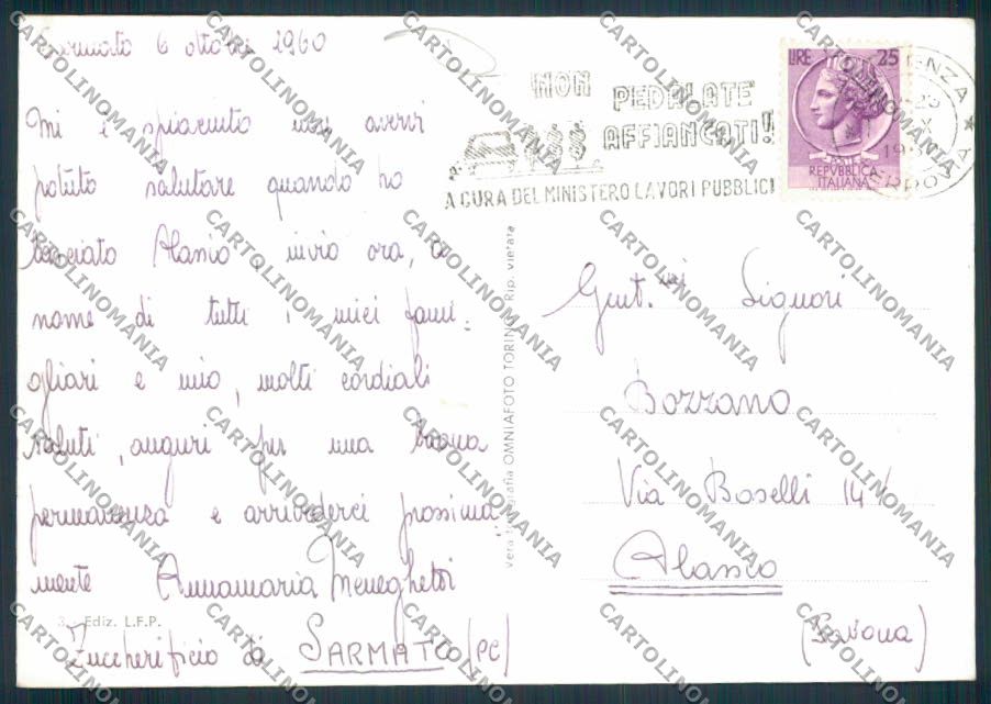 Piacenza Sarmato Foto FG cartolina MV2696 – retro