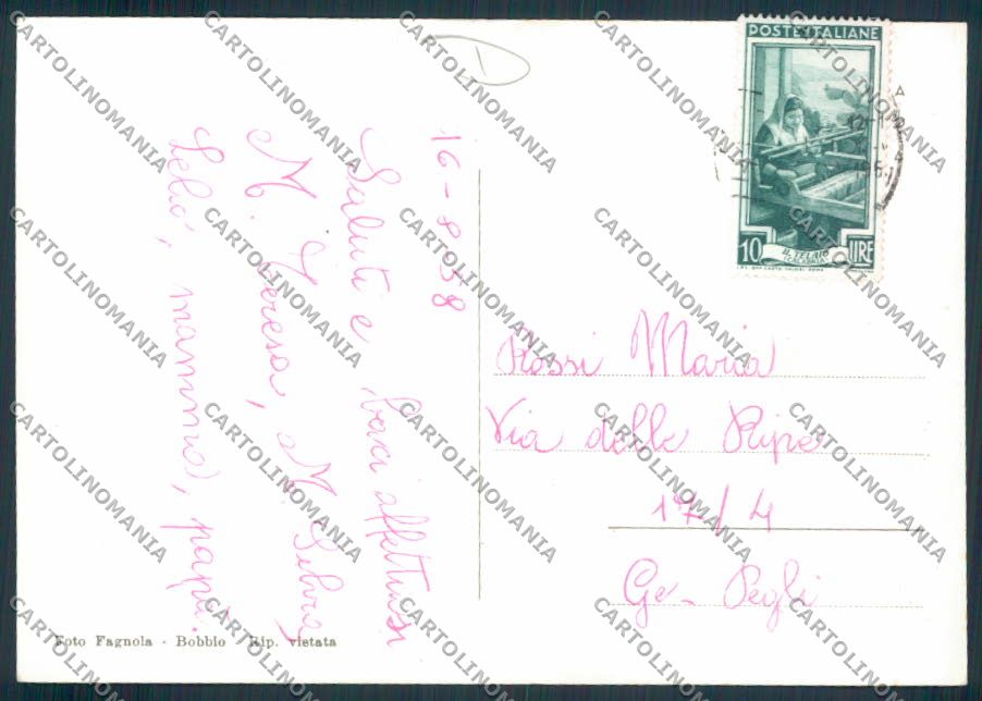 Piacenza Canale Val Trebbia Foto FG cartolina MV2701 – retro