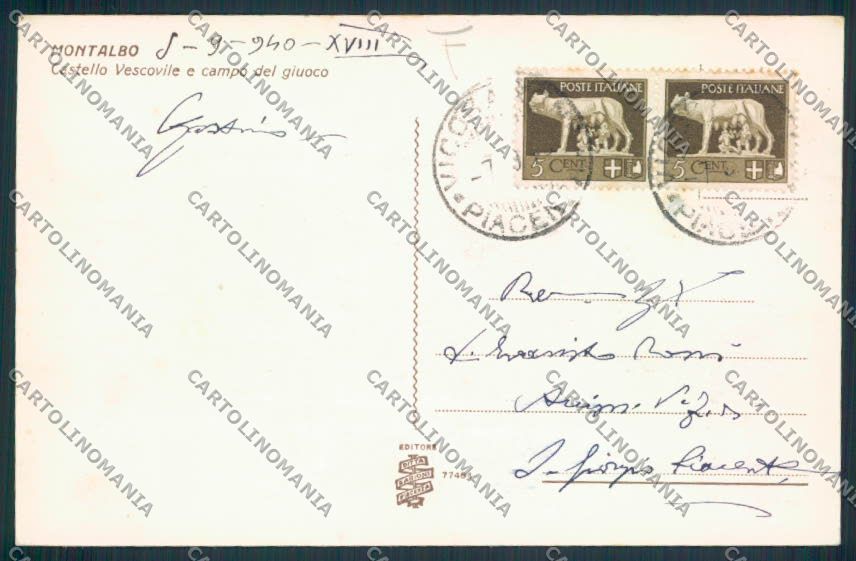 Piacenza Montalbo cartolina MV2731 – retro