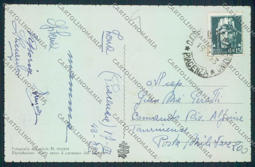 Piacenza Travo Valtrebbia cartolina MV2736 – retro