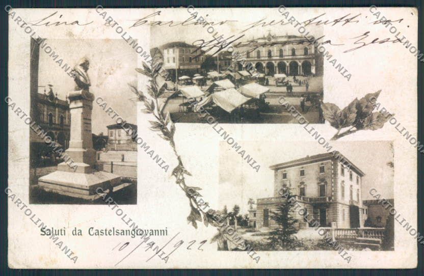 Piacenza Castel San Giovanni Saluti da cartolina MV2772 – fronte