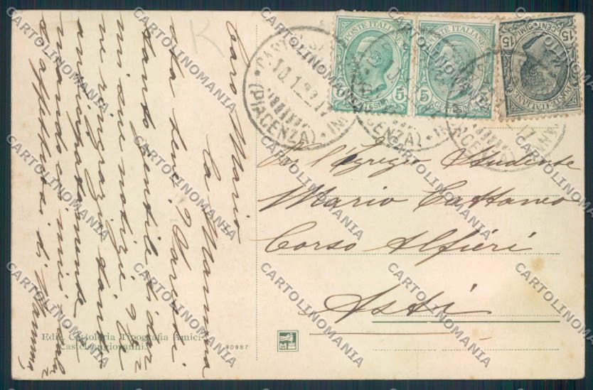 Piacenza Castel San Giovanni Saluti da cartolina MV2772 – retro