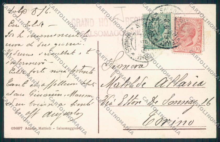 Parma Salsomaggiore cartolina MV2843 – retro